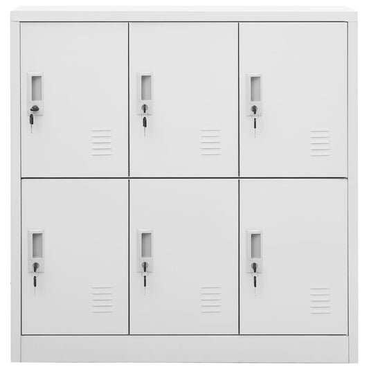 vidaXL Locker Cabinet Light Grey 90x45x92.5 cm Steel
