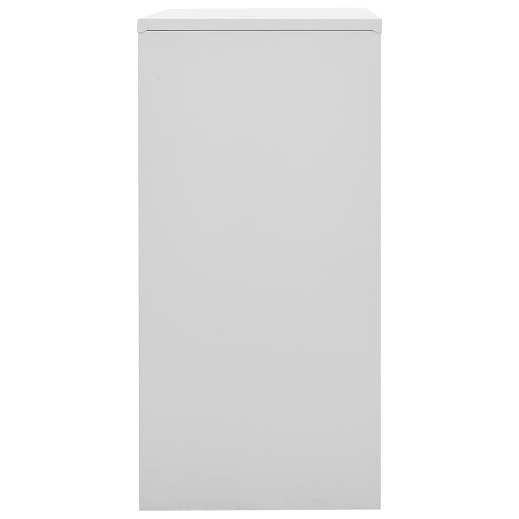vidaXL Locker Cabinet Light Grey and Red 90x45x92.5 cm Steel