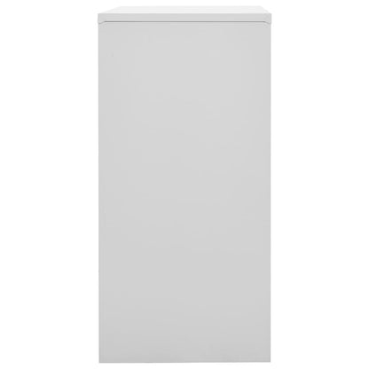 vidaXL Locker Cabinet Light Grey and Red 90x45x92.5 cm Steel
