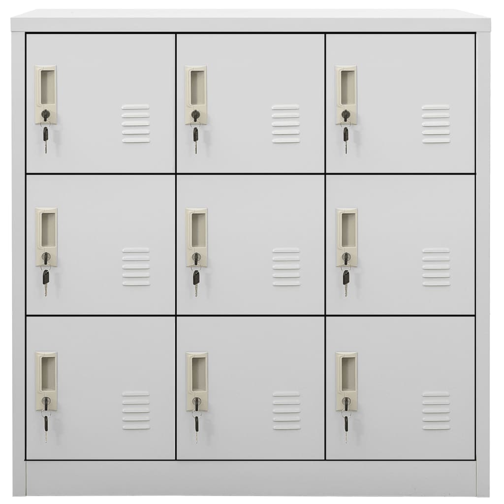 vidaXL Locker Cabinet Light Grey 90x45x92.5 cm Steel