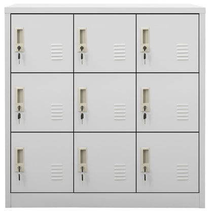 vidaXL Locker Cabinet Light Grey 90x45x92.5 cm Steel