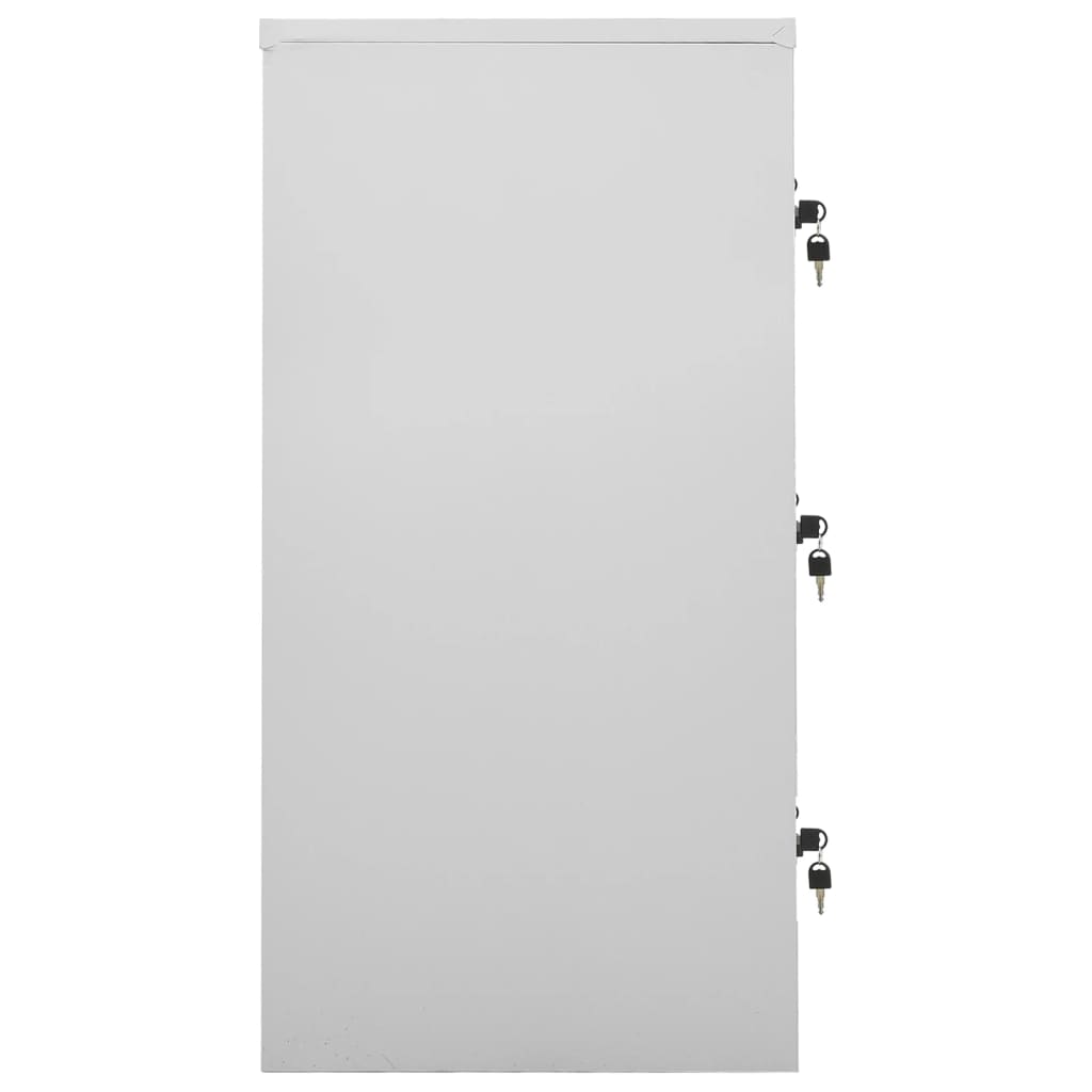 vidaXL Locker Cabinet Light Grey 90x45x92.5 cm Steel