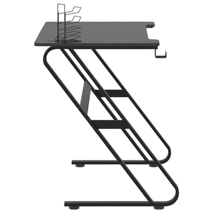 vidaXL Gaming Desk with ZZ Shape Legs Black 110x60x75 cm