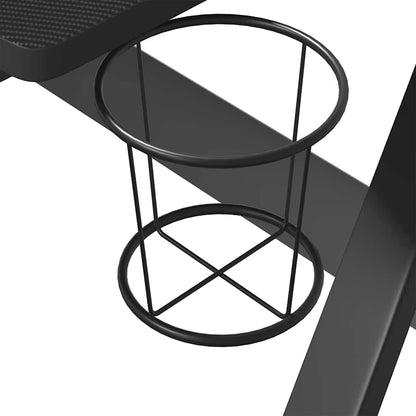 vidaXL Gaming Desk with ZZ Shape Legs Black 110x60x75 cm