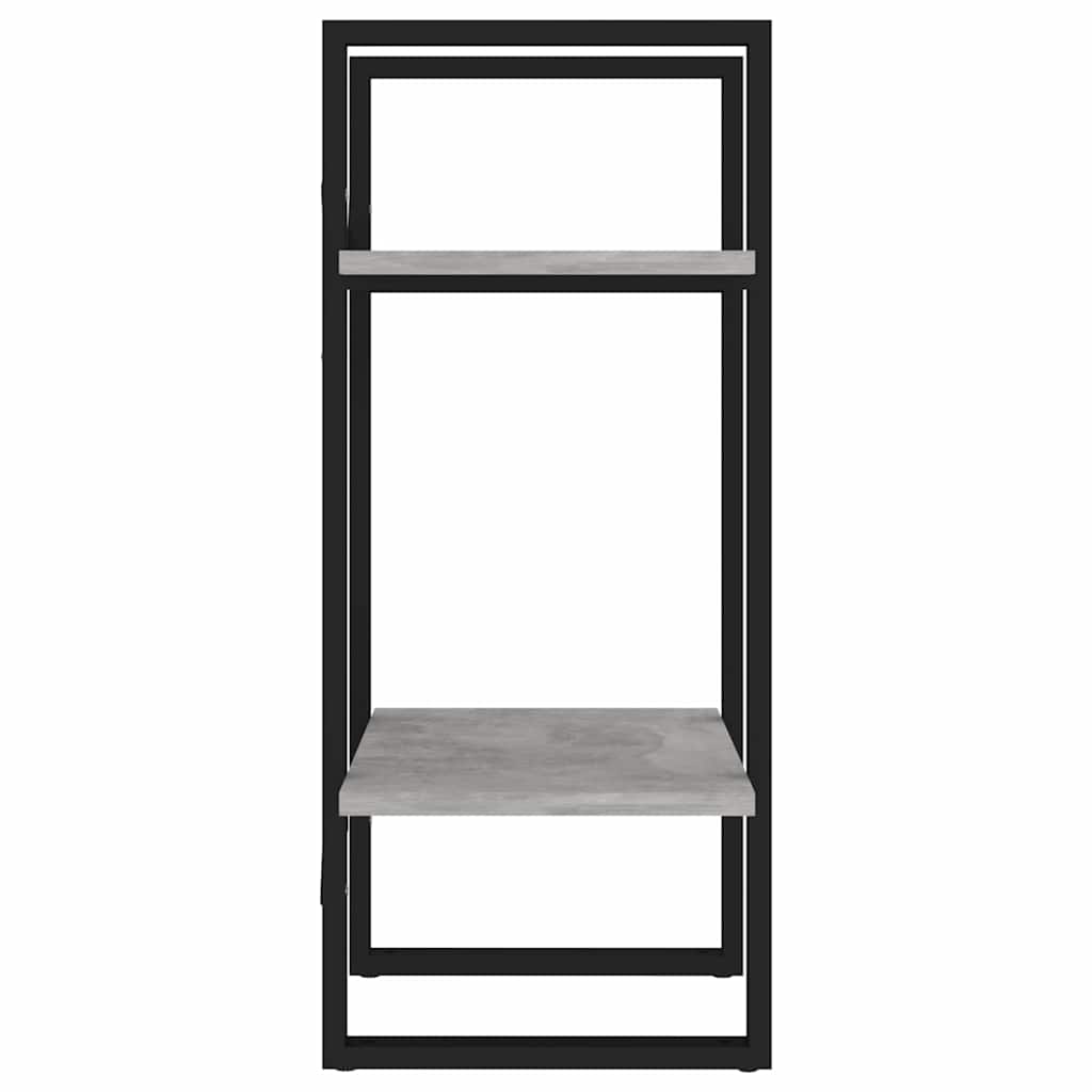 806411 vidaXL 2-Tier Book Cabinet Concrete Grey 40x30x70 cm Engineered Wood