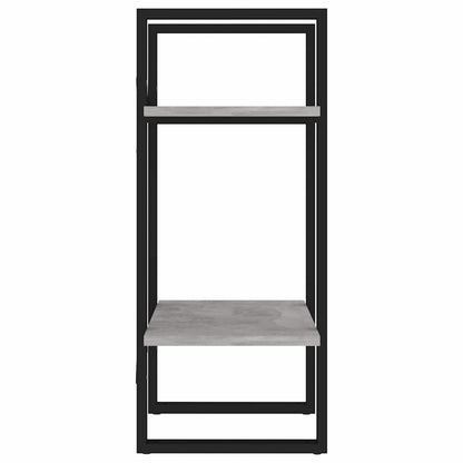 806411 vidaXL 2-Tier Book Cabinet Concrete Grey 40x30x70 cm Engineered Wood