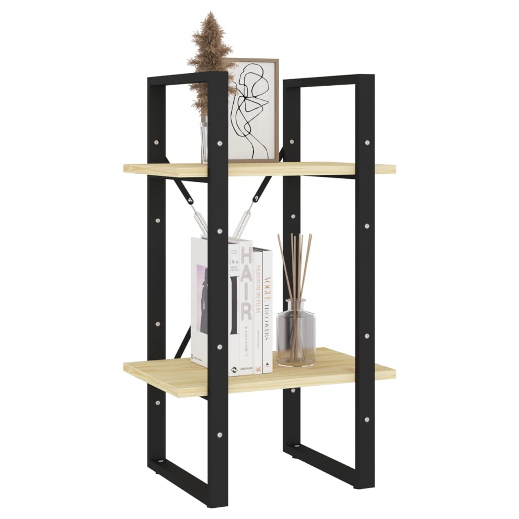 vidaXL 2-Tier Book Cabinet 40x30x70 cm Solid Pine Wood