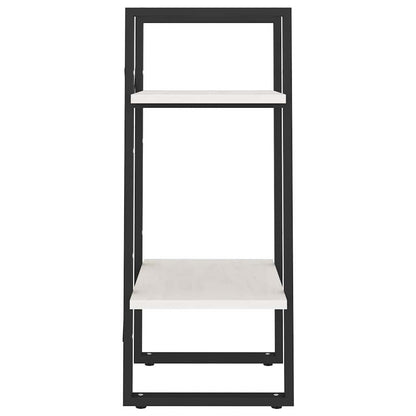 806413 vidaXL 2-Tier Book Cabinet White 40x30x70 cm Solid Wood Pine
