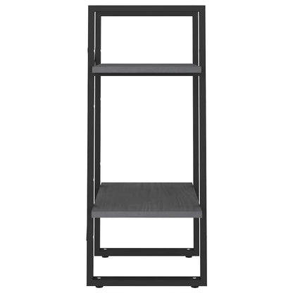 806414 vidaXL 2-Tier Book Cabinet Grey 40x30x70 cm Solid Wood Pine