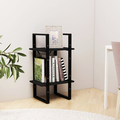 vidaXL Book Cabinet | Black | Solid pine wood, metal | Small | Book Cabinet