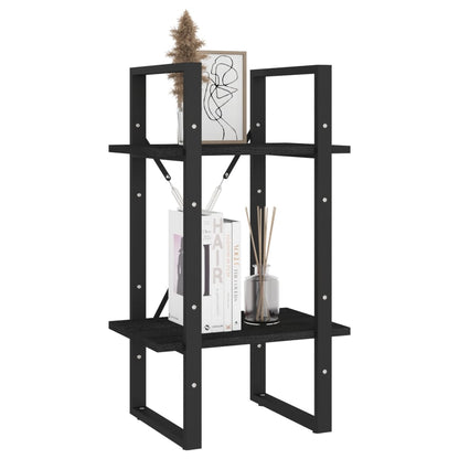 vidaXL Book Cabinet | Black | Solid pine wood, metal | Small | Book Cabinet