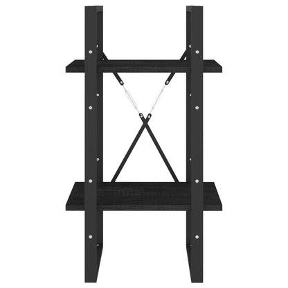 vidaXL Book Cabinet | Black | Solid pine wood, metal | Small | Book Cabinet