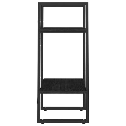 vidaXL Book Cabinet | Black | Solid pine wood, metal | Small | Book Cabinet