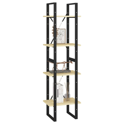 vidaXL 4-Tier Book Cabinet 40x30x140 cm Solid Pine Wood