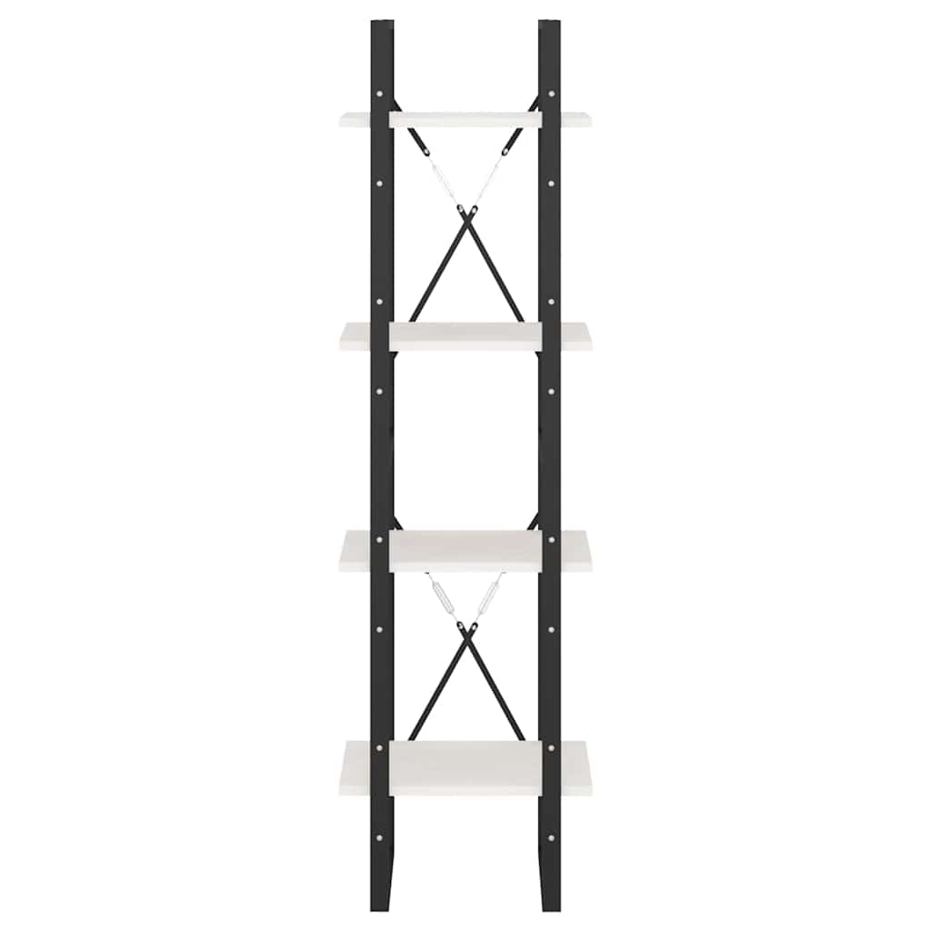 806423 vidaXL 4-Tier Book Cabinet White 40x30x140 cm Solid Wood Pine