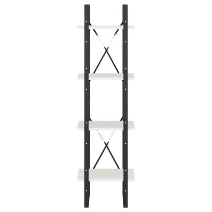 806423 vidaXL 4-Tier Book Cabinet White 40x30x140 cm Solid Wood Pine