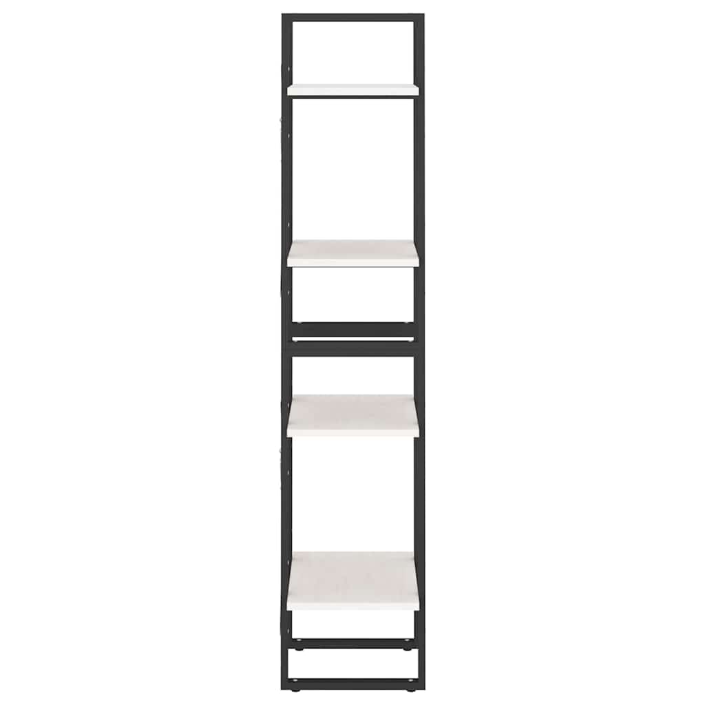 806423 vidaXL 4-Tier Book Cabinet White 40x30x140 cm Solid Wood Pine