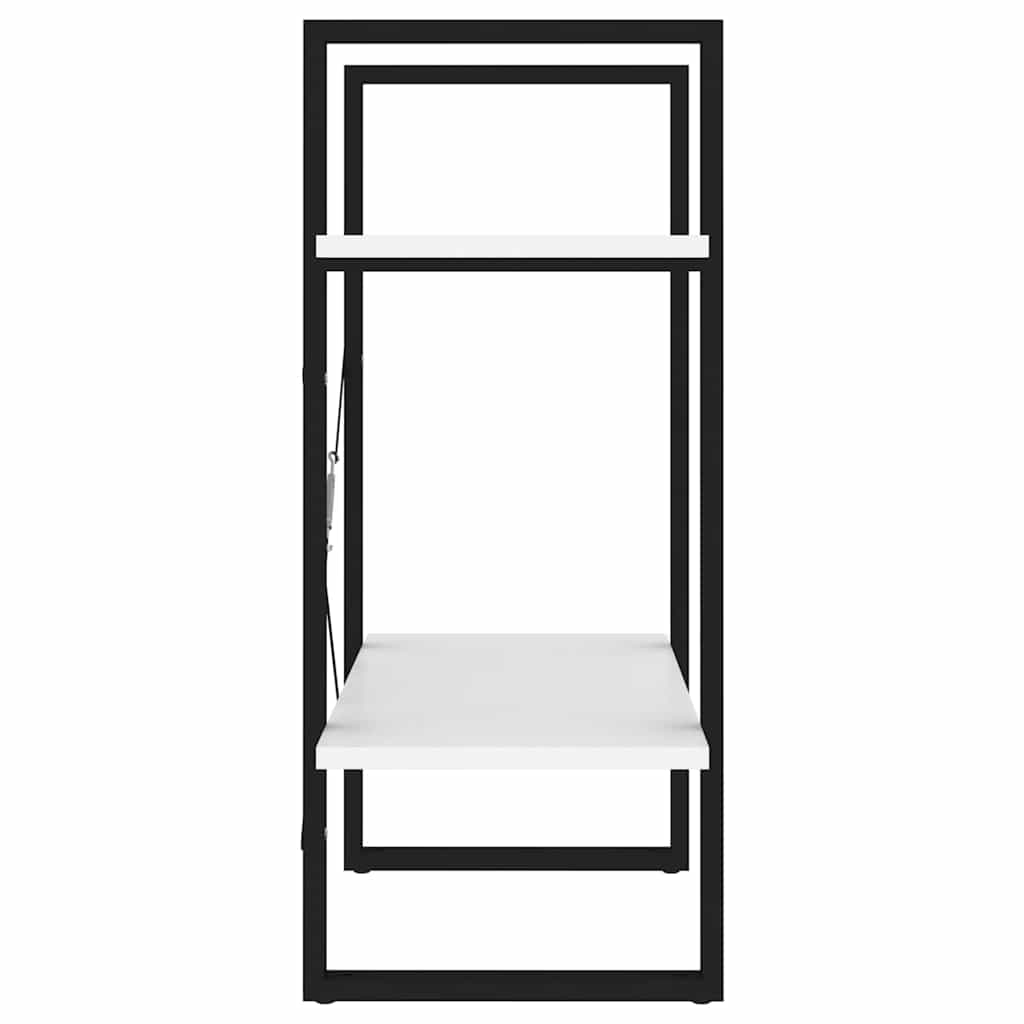 806427 vidaXL 2-Tier Book Cabinet White 60x30x70 cm Engineered Wood