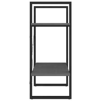 806434 vidaXL 2-Tier Book Cabinet Grey 60x30x70 cm Solid Wood Pine