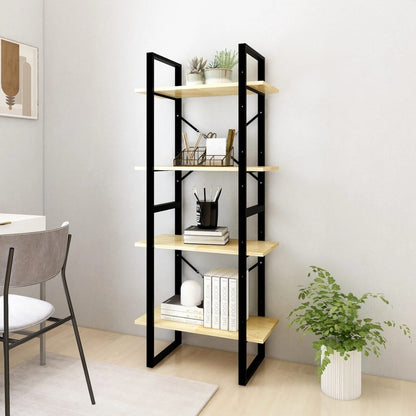 vidaXL 4-Tier Book Cabinet 60x30x140 cm Solid Pine Wood