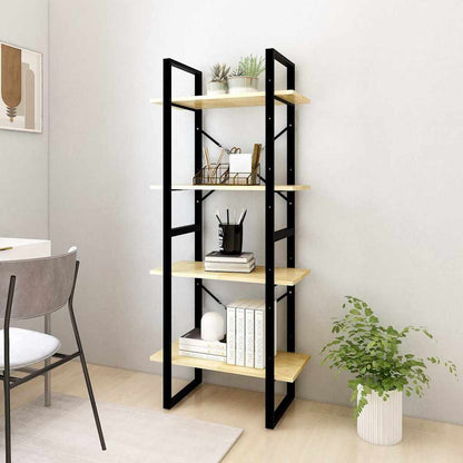806442 vidaXL 4-Tier Book Cabinet 60x30x140 cm Solid Wood Pine