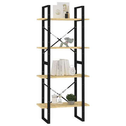 806442 vidaXL 4-Tier Book Cabinet 60x30x140 cm Solid Wood Pine