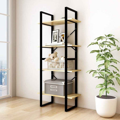 806442 vidaXL 4-Tier Book Cabinet 60x30x140 cm Solid Wood Pine