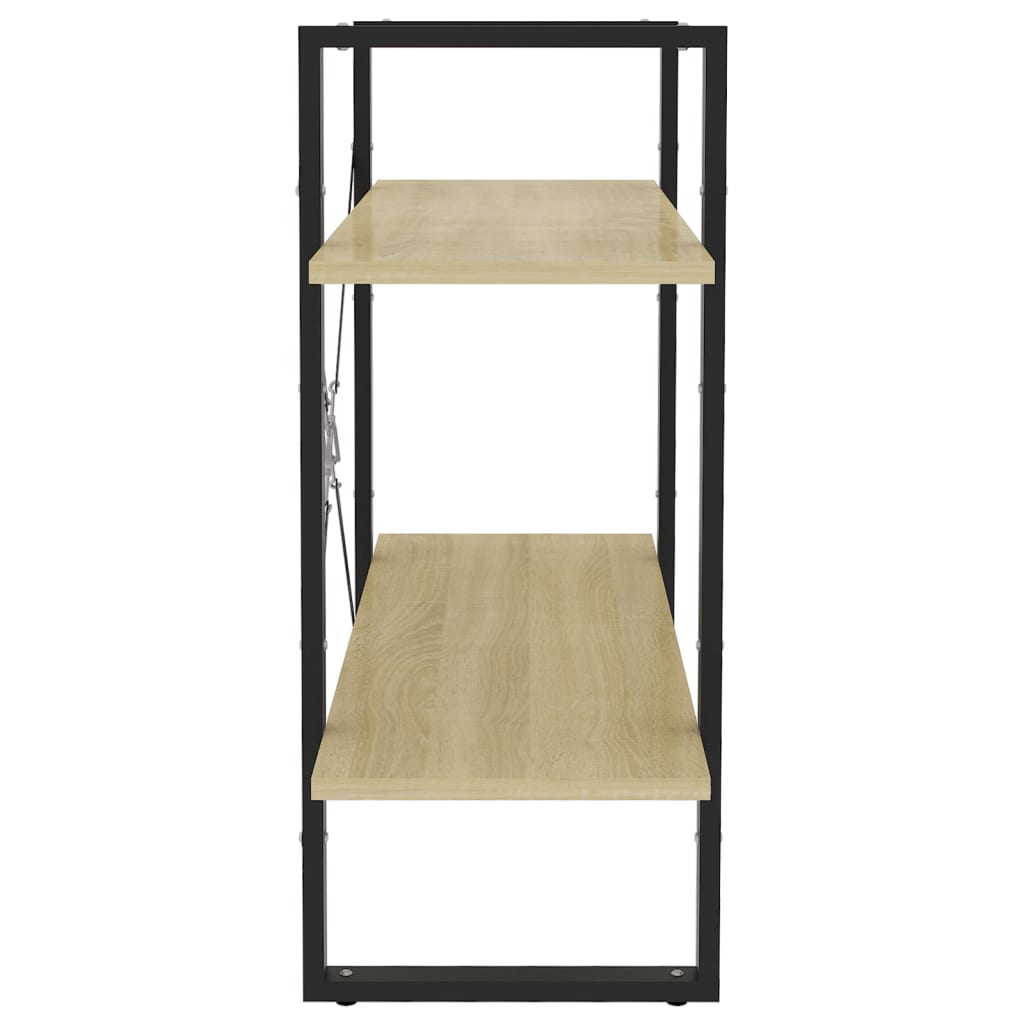 vidaXL 2-Tier Book Cabinet Sonoma Oak 80x30x70 cm Engineered Wood