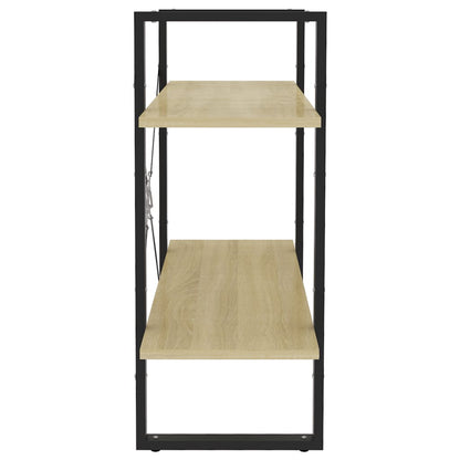 vidaXL 2-Tier Book Cabinet Sonoma Oak 80x30x70 cm Engineered Wood