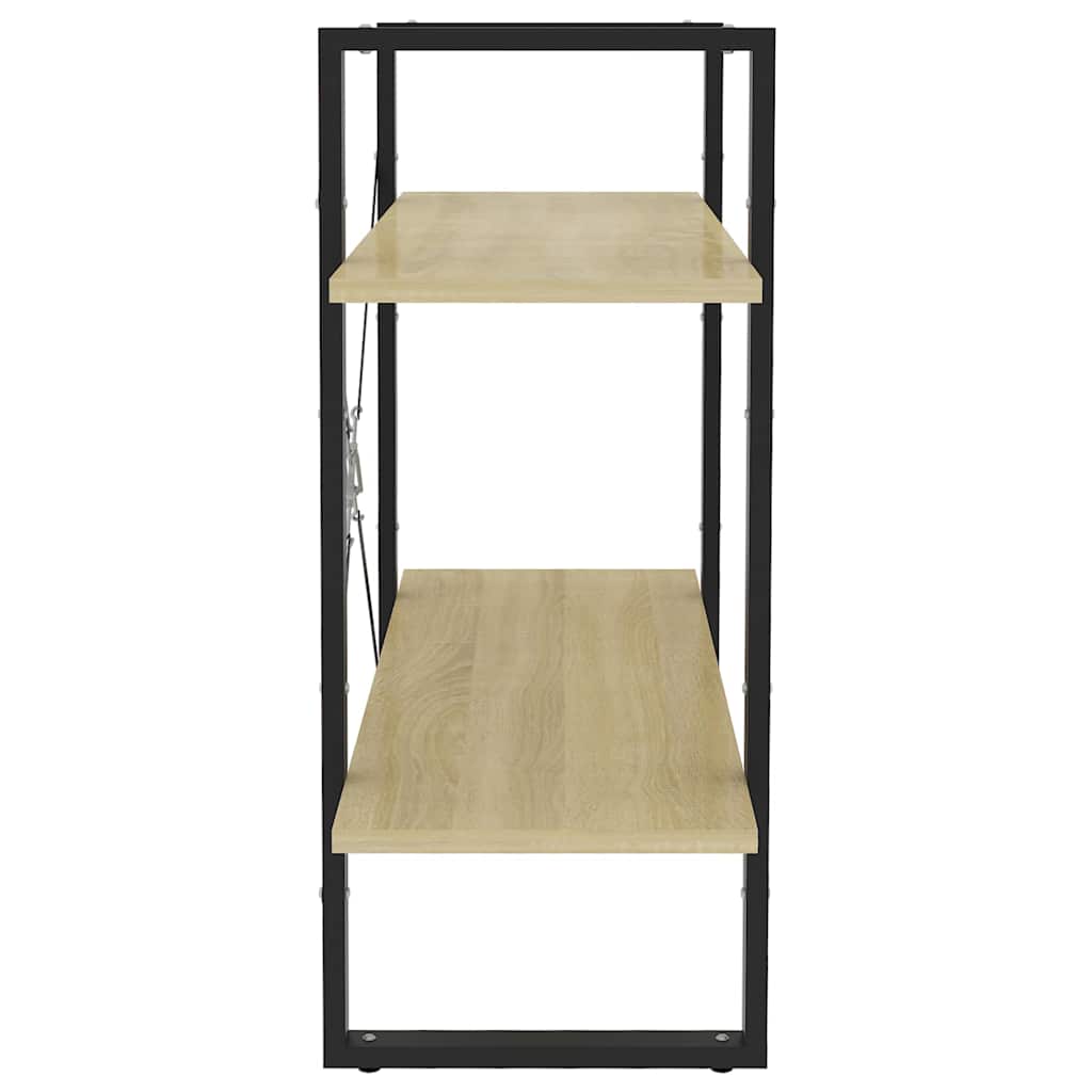 806450 vidaXL 2-Tier Book Cabinet Sonoma Oak 80x30x70 cm Engineered Wood