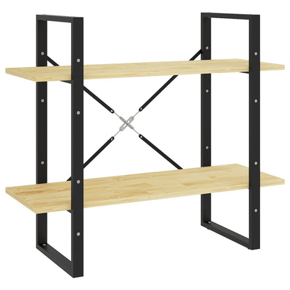 vidaXL 2-Tier Book Cabinet 80x30x70 cm Solid Pine Wood