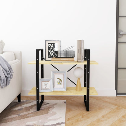 vidaXL 2-Tier Book Cabinet 80x30x70 cm Solid Pine Wood