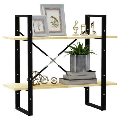 vidaXL 2-Tier Book Cabinet 80x30x70 cm Solid Pine Wood