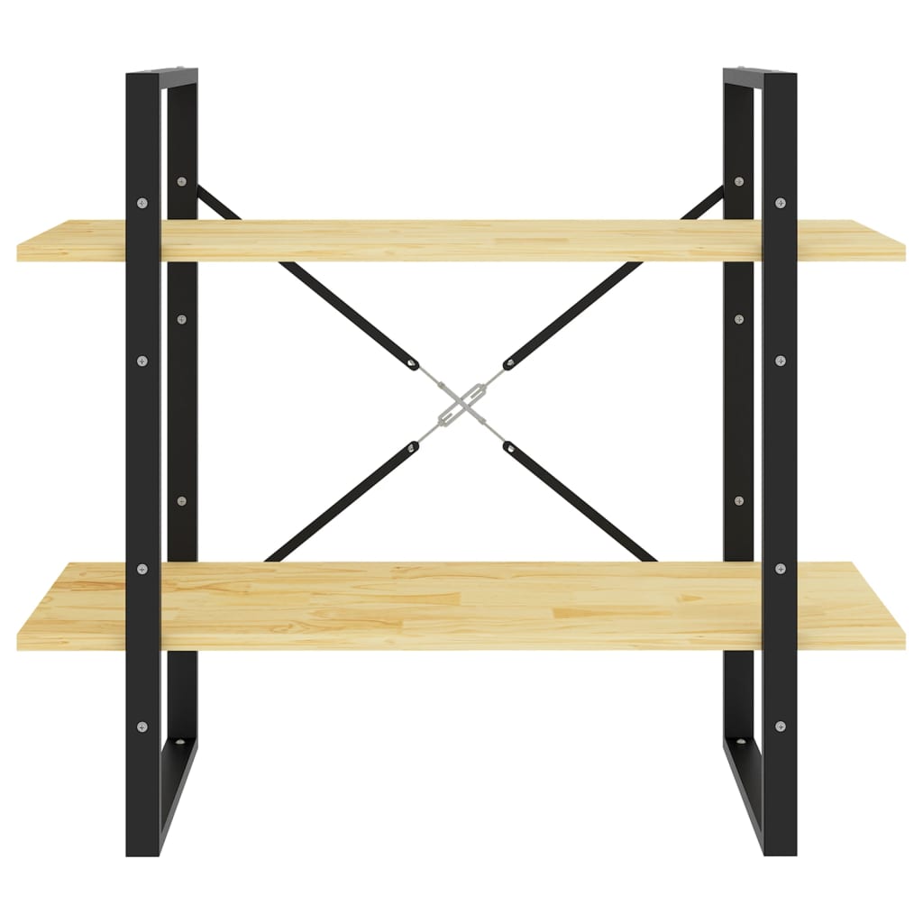 vidaXL 2-Tier Book Cabinet 80x30x70 cm Solid Pine Wood
