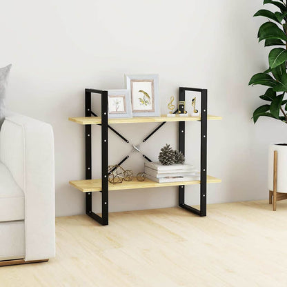 806452 vidaXL 2-Tier Book Cabinet 80x30x70 cm Solid Wood Pine