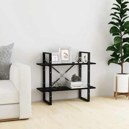 vidaXL Book Cabinet | Black | Solid pine wood, metal | Medium | Book Cabinet