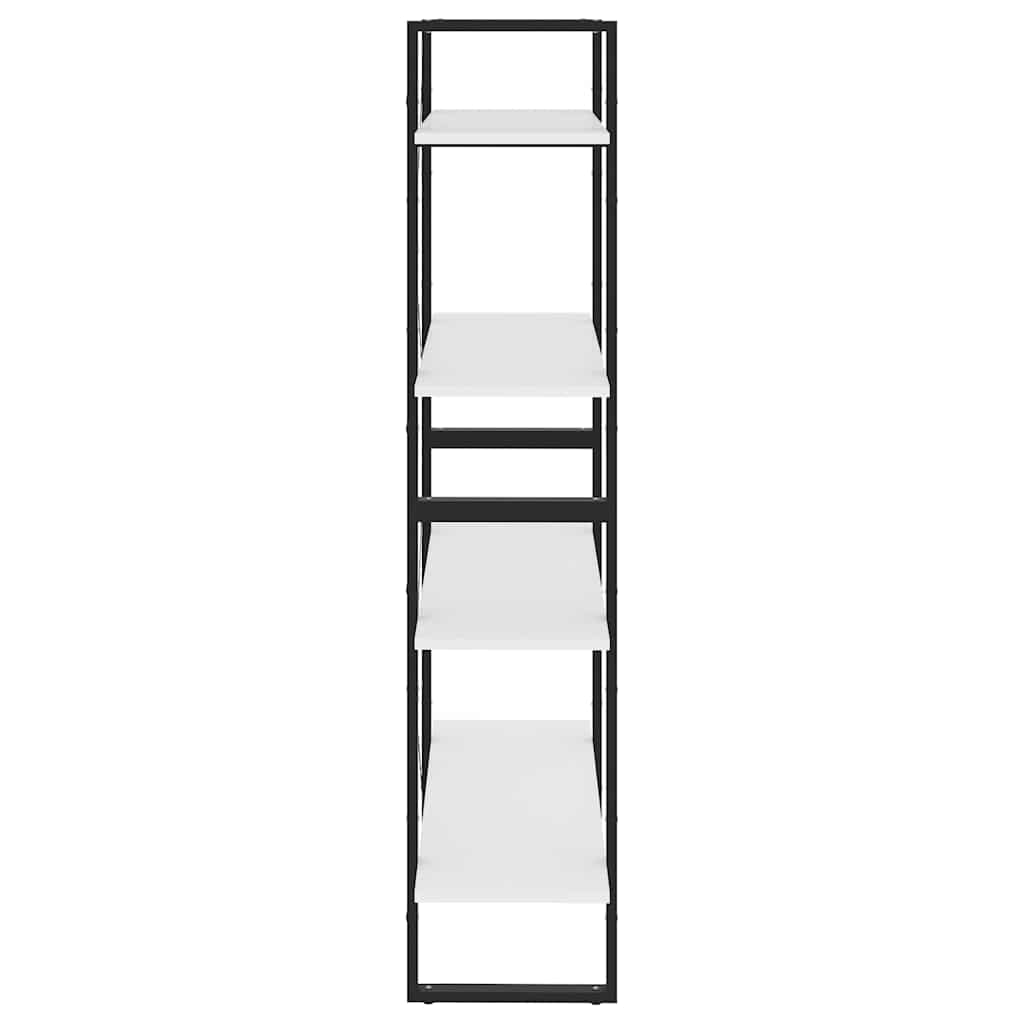 806457 vidaXL 4-Tier Book Cabinet White 80x30x140 cm Engineered Wood