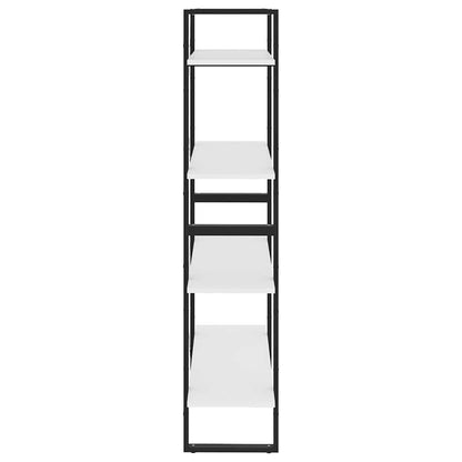 806457 vidaXL 4-Tier Book Cabinet White 80x30x140 cm Engineered Wood