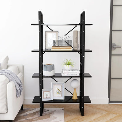 vidaXL Book Cabinet | Black | Engineered wood | Book Cabinet | Rectangular