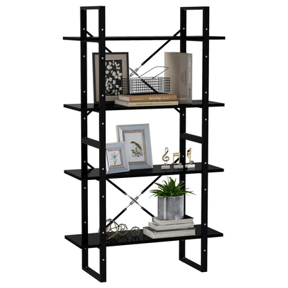 vidaXL Book Cabinet | Black | Engineered wood | Book Cabinet | Rectangular
