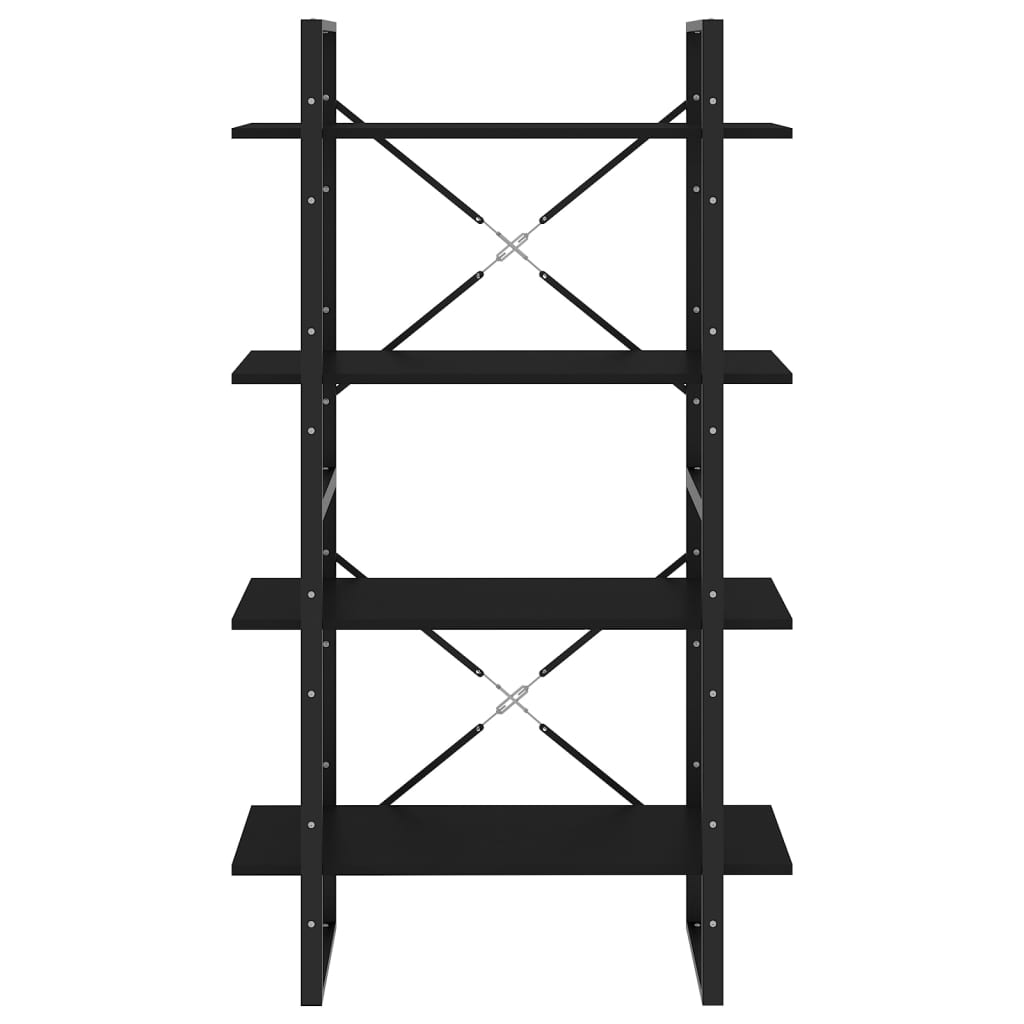 vidaXL Book Cabinet | Black | Engineered wood | Book Cabinet | Rectangular