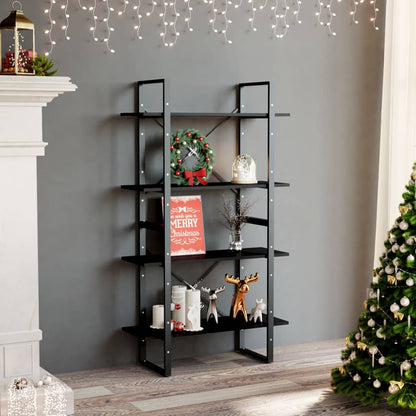 vidaXL Book Cabinet | Black | Engineered wood | Book Cabinet | Rectangular