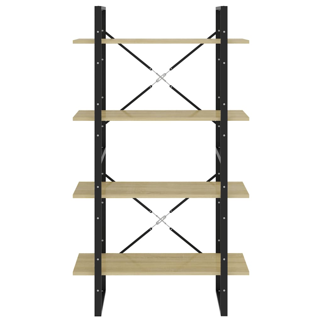 vidaXL 4-Tier Book Cabinet Sonoma Oak 80x30x140 cm Engineered Wood