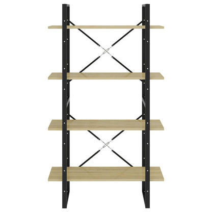 vidaXL 4-Tier Book Cabinet Sonoma Oak 80x30x140 cm Engineered Wood