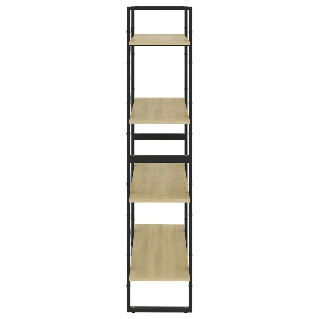 vidaXL 4-Tier Book Cabinet Sonoma Oak 80x30x140 cm Engineered Wood