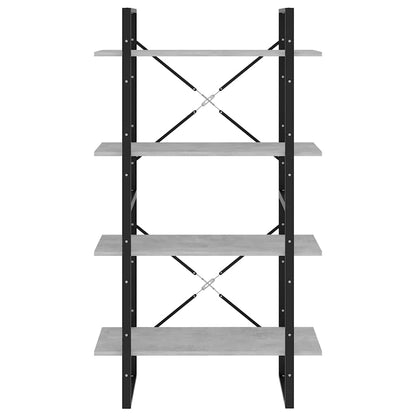 vidaXL 4-Tier Book Cabinet Concrete Grey 80x30x140 cm Engineered Wood