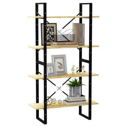 vidaXL 4-Tier Book Cabinet 80x30x140 cm Solid Wood Pine