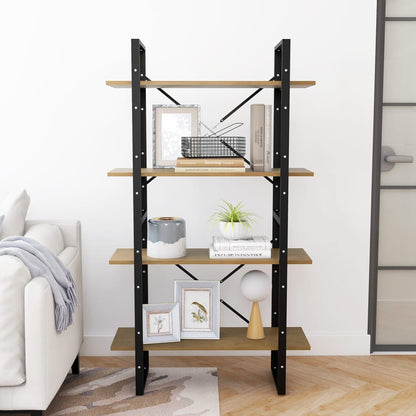 vidaXL 4-Tier Book Cabinet 80x30x140 cm Solid Pine Wood