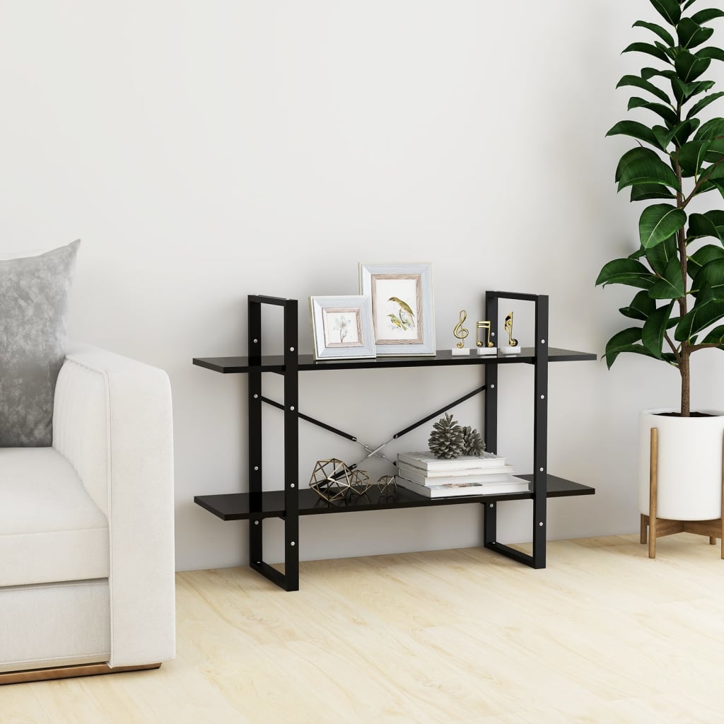 vidaXL Book Cabinet | Black | Engineered wood | 100 x 30 x 70 cm | Book Cabinet
