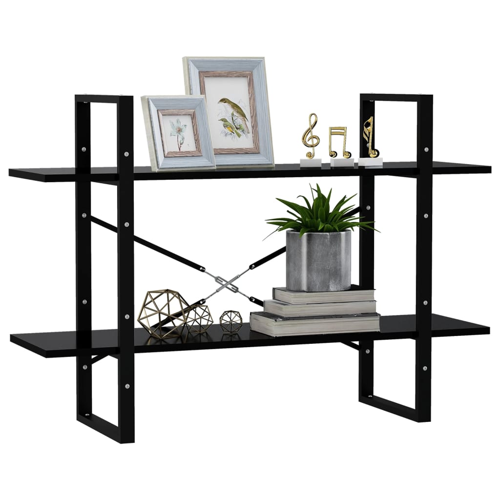 vidaXL Book Cabinet | Black | Engineered wood | 100 x 30 x 70 cm | Book Cabinet